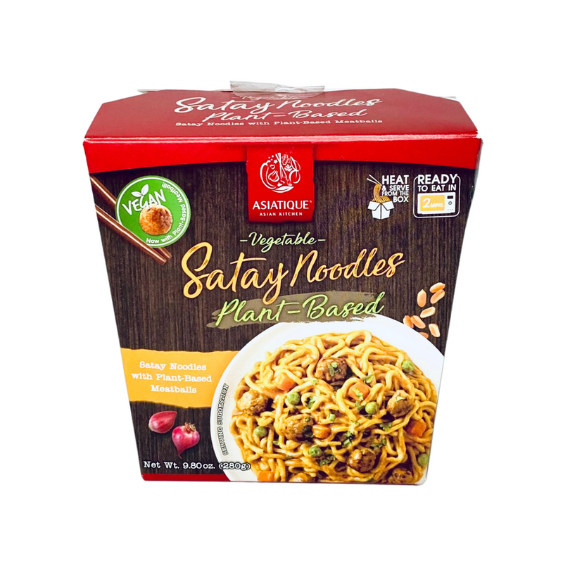 Asiatique Vegetable Satay noodles plant-based meatballs 280g